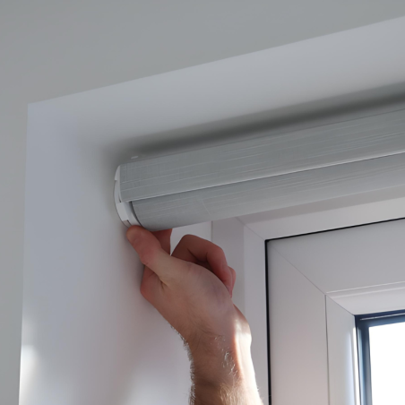 Estor Enrollable Sin Taladrar Lino a Medida | VenetiansBlinds.com