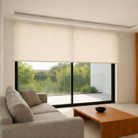 Estor Enrollable Sin Taladrar Lino a Medida | VenetiansBlinds.com