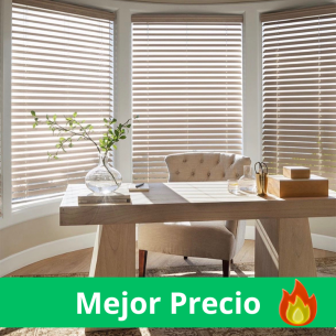 Veneciana de Madera Ahorro a Medida 50 mm | VenetiansBlinds.com