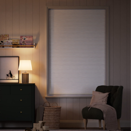 Cortina Plisada Opaca a Medida Sin Taladrar | VenetiansBlinds.com
