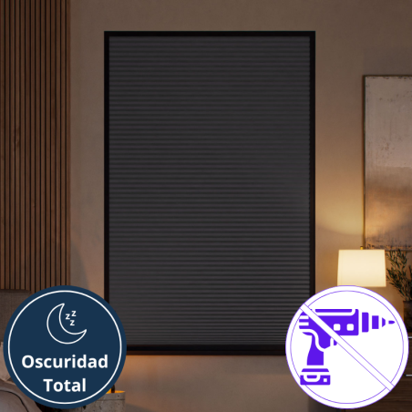 Cortina Plisada Opaca a Medida Sin Taladrar | VenetiansBlinds.com