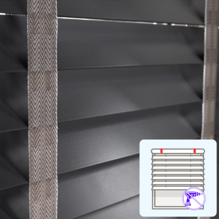 Venecianas Madera Frosted Wood | Sin Taladrar - ClickFit